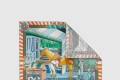 [HERMES-에르메스]Pony Pit Stop 더블 페이스 스카프 90