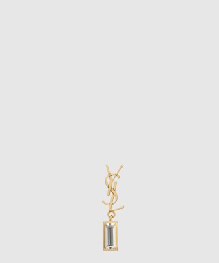 [SAINT LAURENT-생로랑]메탈 및 라인스톤 소재의 Cassandre 싱글 이어링 746624