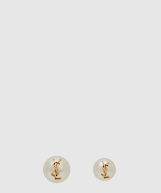 SAINT LAURENT-생로랑]스몰 및 라지 펄 이어링 691563