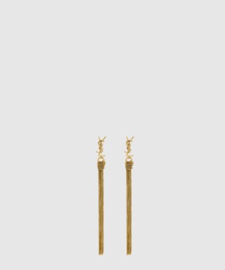 [SAINT LAURENT-생로랑]메탈 소재의 CASSANDRE 태슬 이어링 803195
