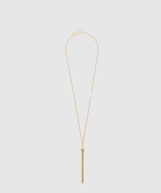[SAINT LAURENT-생로랑]메탈 소재의 CASSANDRE 태슬 네크리스  803193
